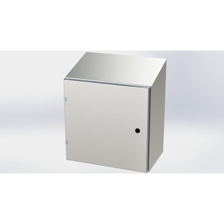 Saginaw Control & Engineering 1/4 Turn Latch Electrical Enclosures, 20 in H, 12 in D, 20 in W, NEMA 3R, 4, 4X, 12, 13 SCE-20EL2012SSST